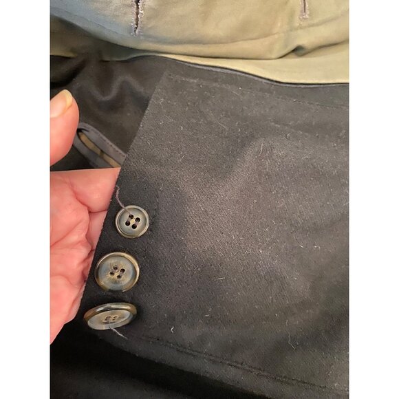 Jos. A. Bank Olive Green Trench Coat w/ Belt Brown Corduroy Collar - Picture 7 of 14